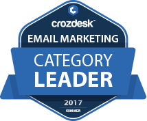 Email Marketing Software Award 2017 Leader Badge