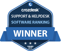 Support & Helpdesk Software Award 2017 Winner Badge