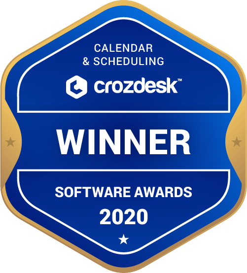 Calendar & Scheduling Software Award 2020 Winner Badge