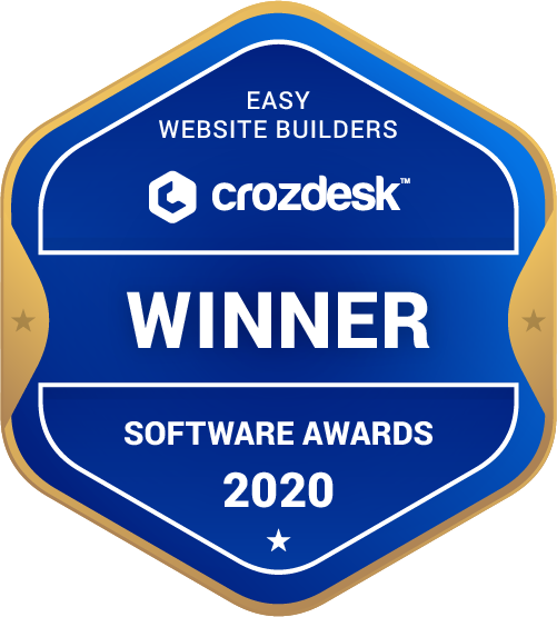 Easy Website Builders Software Award 2020 Winner Badge