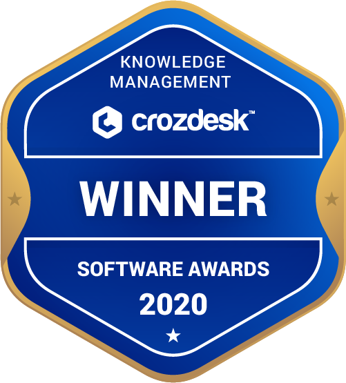 Knowledge Management Software Award 2020 Winner Badge