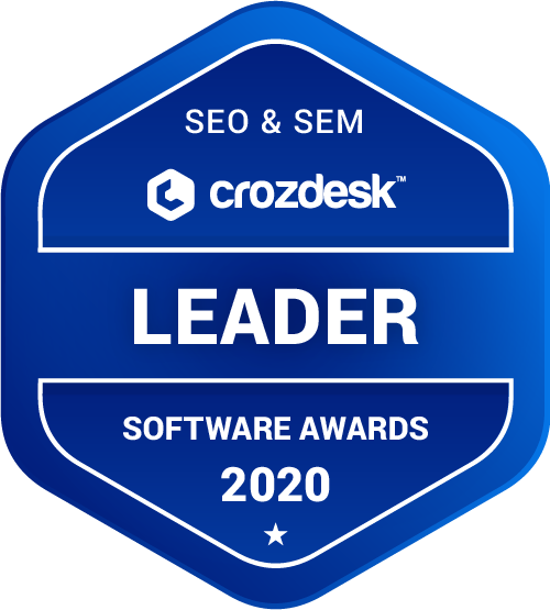 SEO & SEM Software Award 2020 Leader Badge