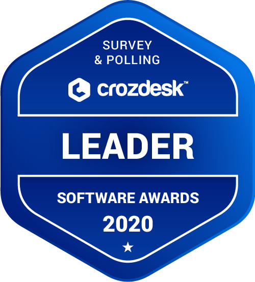 Survey & Polling Software Award 2020 Leader Badge