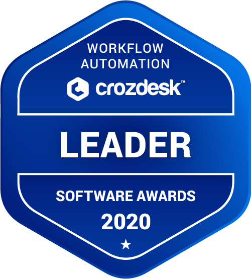 Workflow Automation Software Award 2020 Leader Badge