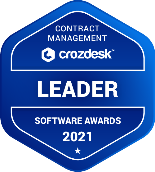 Contract Management Software Award 2021 Leader Badge