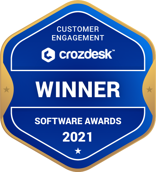 Customer Engagement Software Award 2021 Winner Badge