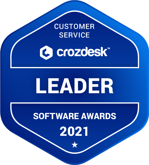 Customer Service Software Award 2021 Leader Badge