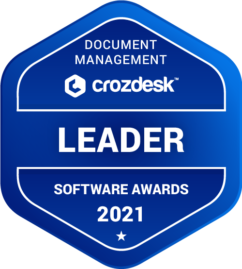Document Management Software Award 2021 Leader Badge