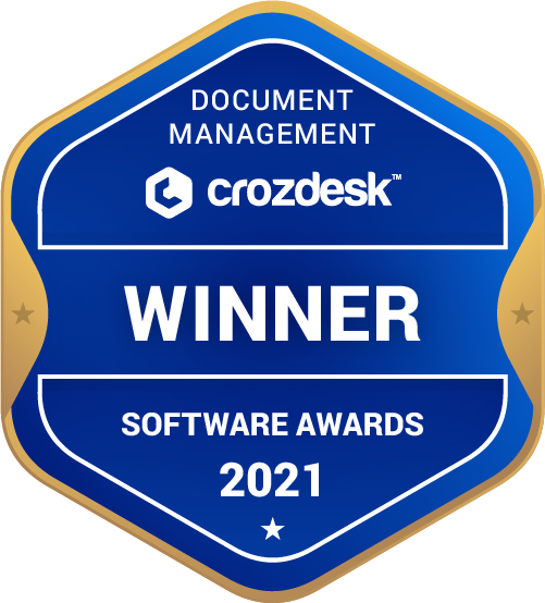 Document Management Software Award 2021 Winner Badge