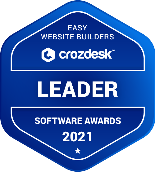 Easy Website Builders Software Award 2021 Leader Badge