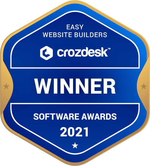Easy Website Builders Software Award 2021 Winner Badge