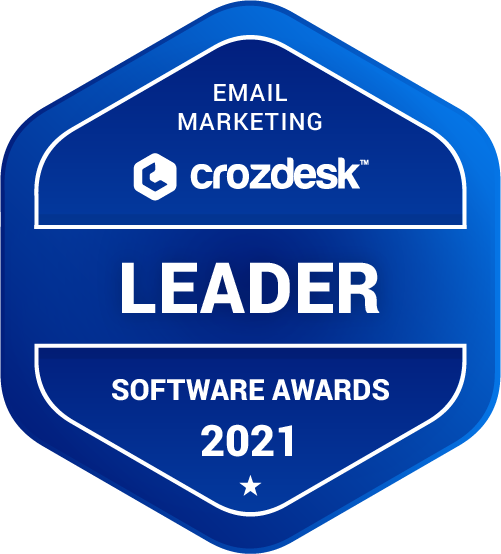Email Marketing Software Award 2021 Leader Badge