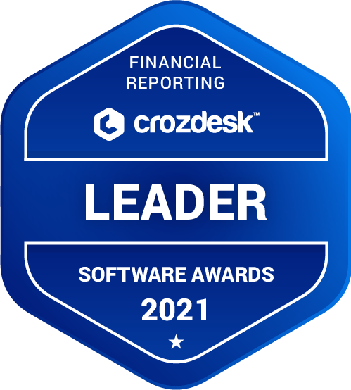 Financial Reporting Software Award 2021 Leader Badge