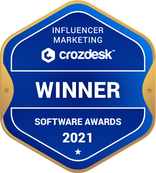 Influencer Marketing Software Award 2021 Winner Badge