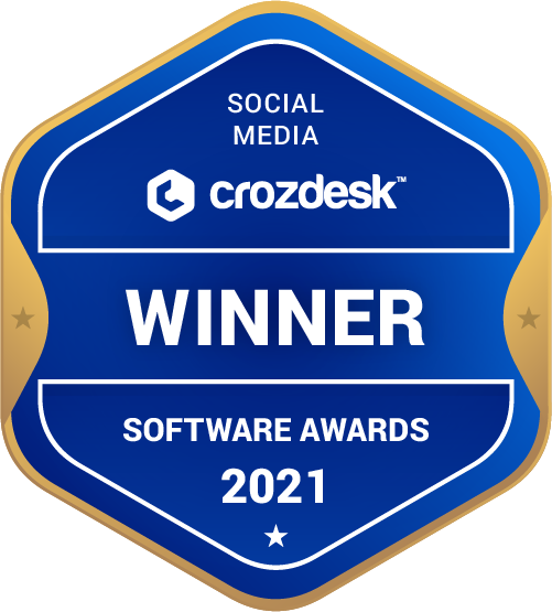 Social Media Software Award 2021 Winner Badge