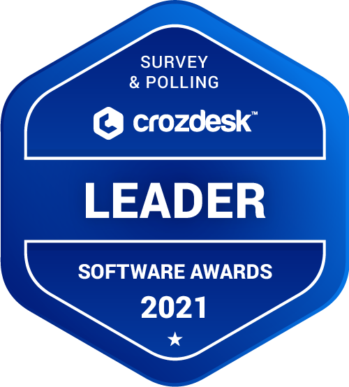 Survey & Polling Software Award 2021 Leader Badge