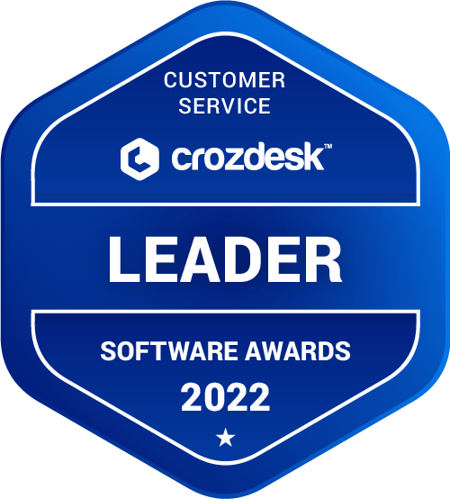 Customer Service Software Award 2022 Leader Badge
