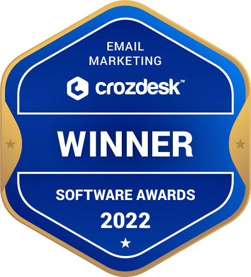 Email Marketing Software Award 2022 Winner Badge