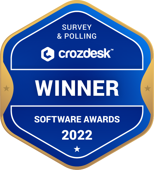 Survey & Polling Software Award 2022 Winner Badge