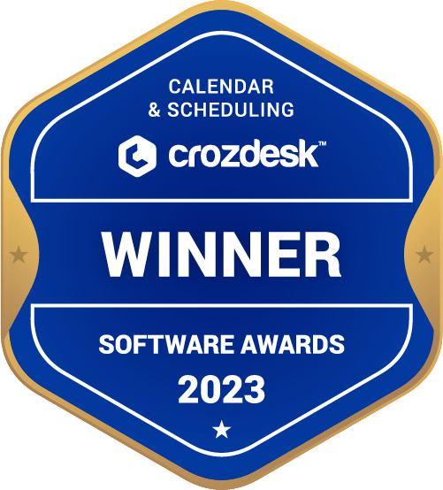 Calendar & Scheduling Software Award 2023 Winner Badge