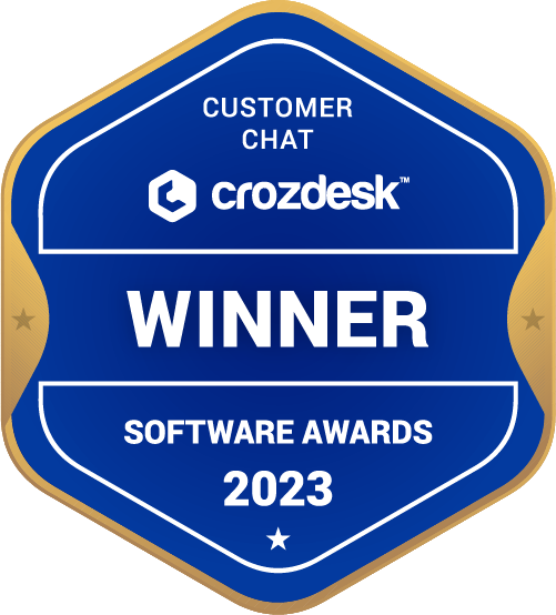 Customer Chat Software Award 2023 Winner Badge