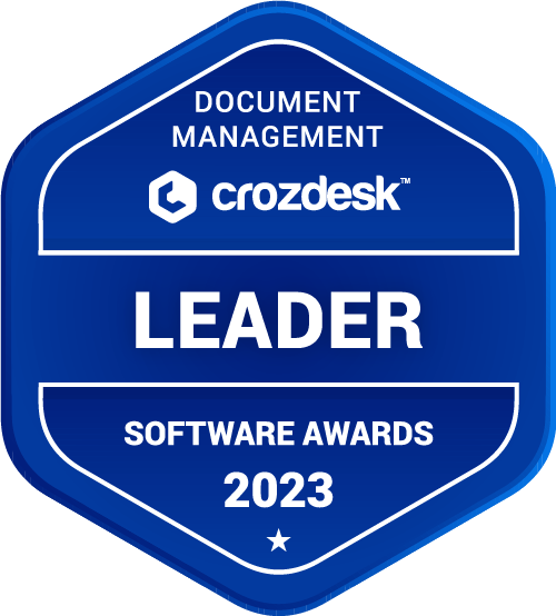 Document Management Software Award 2023 Leader Badge