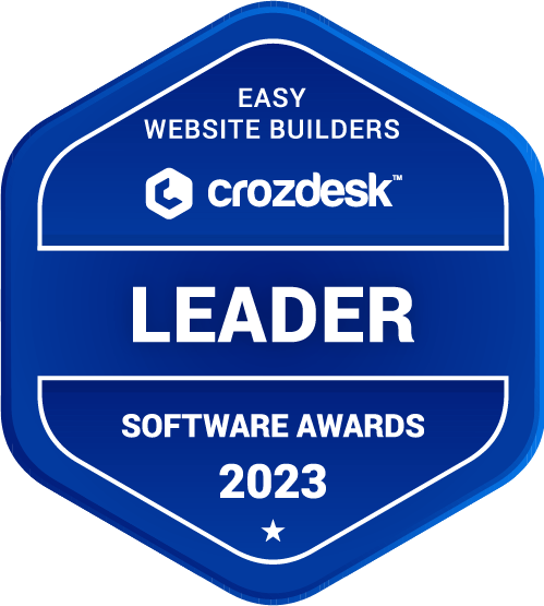 Easy Website Builders Software Award 2023 Leader Badge