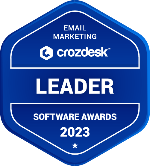 Email Marketing Software Award 2023 Leader Badge