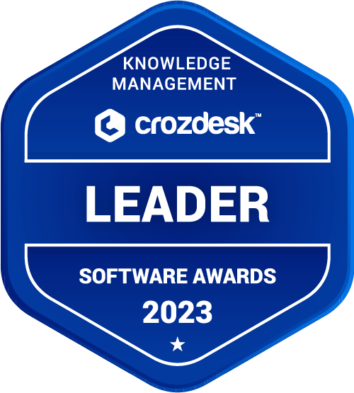 Knowledge Management Software Award 2023 Leader Badge
