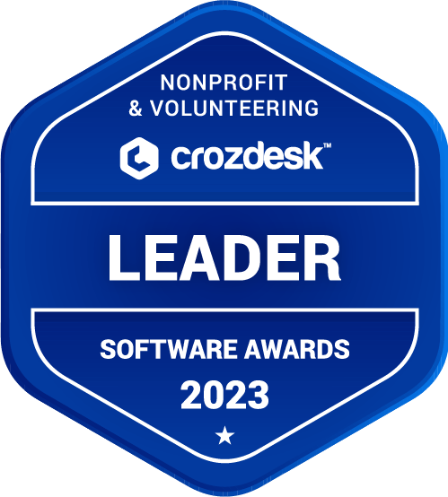 Nonprofit & Volunteering Software Award 2023 Leader Badge