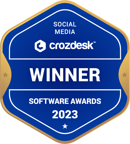 Social Media Software Award 2023 Winner Badge