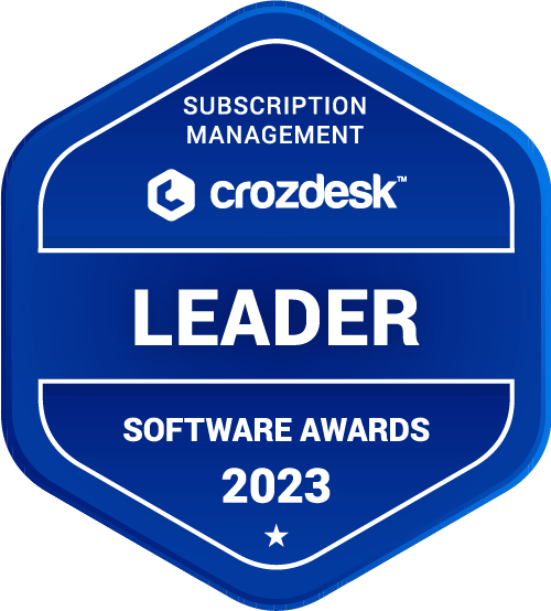 Subscription Management Software Award 2023 Leader Badge