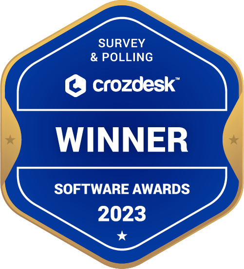 Survey & Polling Software Award 2023 Winner Badge