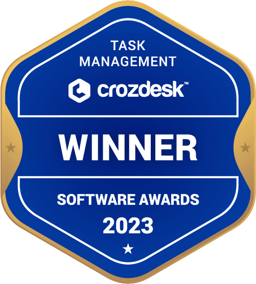 Task Management Software Award 2023 Winner Badge