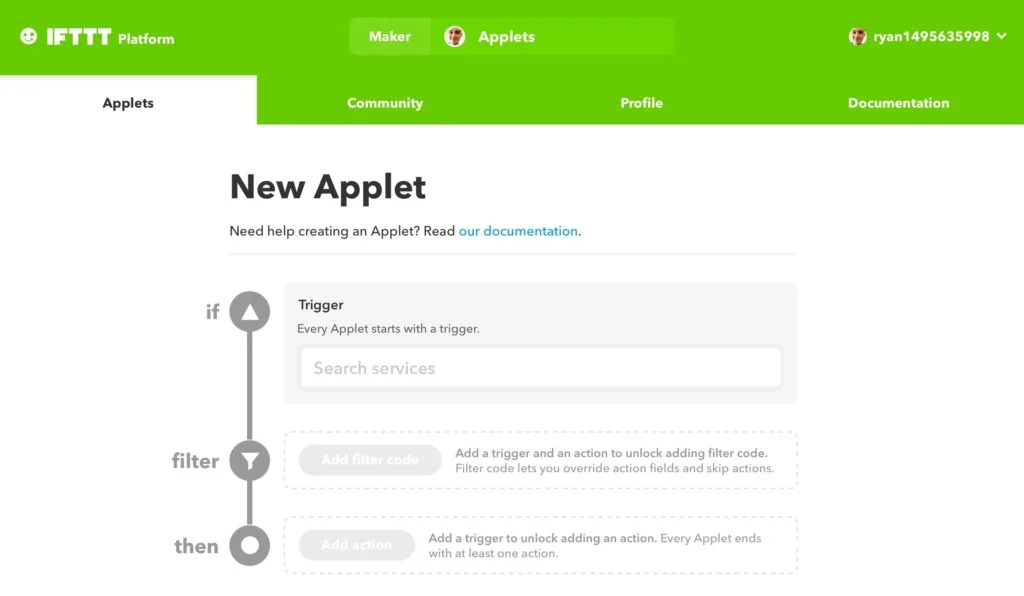 screenshot - IFTTT-beoordeling: voordelen, nadelen, functies & prijzen