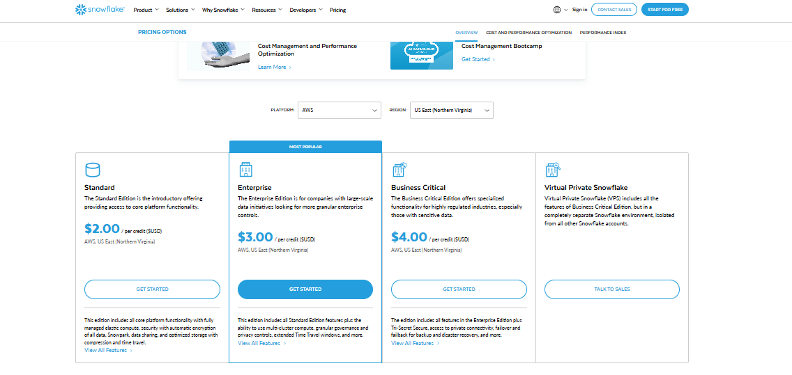  screenshot - Snowflake Review: Pros, Cons, Features & Pricing