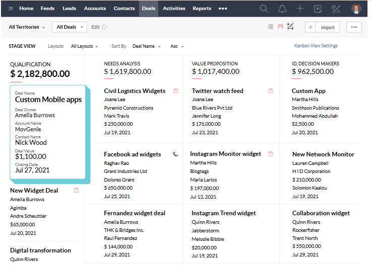  screenshot - Zoho-CRM-Bewertung: Vor- und Nachteile, Funktionen & Preise