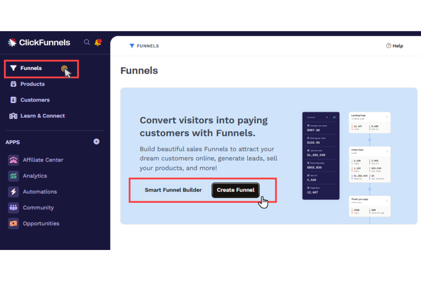  screenshot - Beoordeling van ClickFunnels: voordelen, nadelen, functies en prijzen