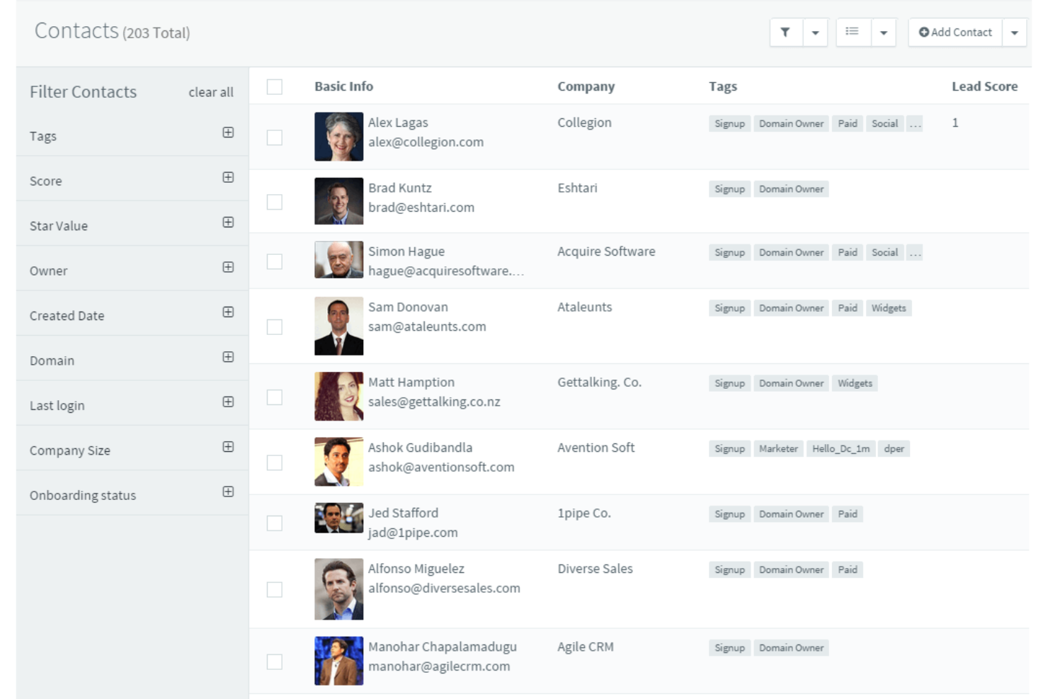  screenshot - Reseña de Agile CRM: ventajas, desventajas, características y precios