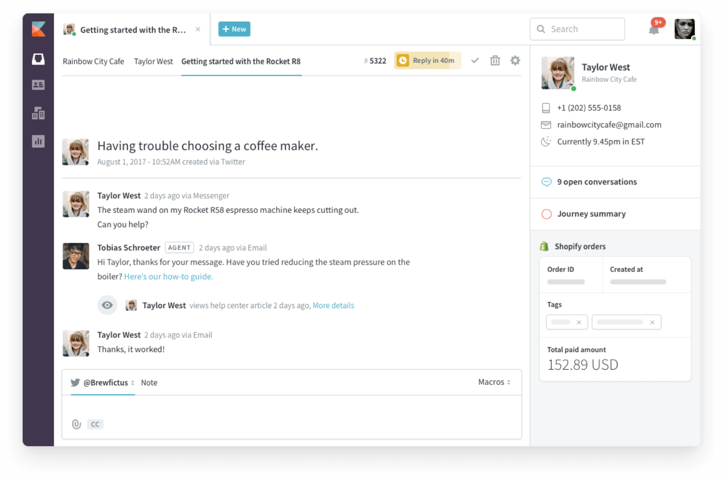  screenshot - Kayako Review: Pros, Cons, Features and Pricing