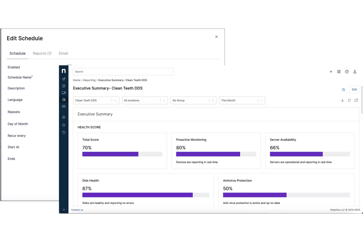  screenshot - Avis sur NinjaOne : avantages, inconvénients, fonctionnalités et tarifs
