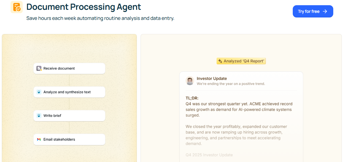  screenshot - Lindy Review: Pros, Cons, Features and Pricing