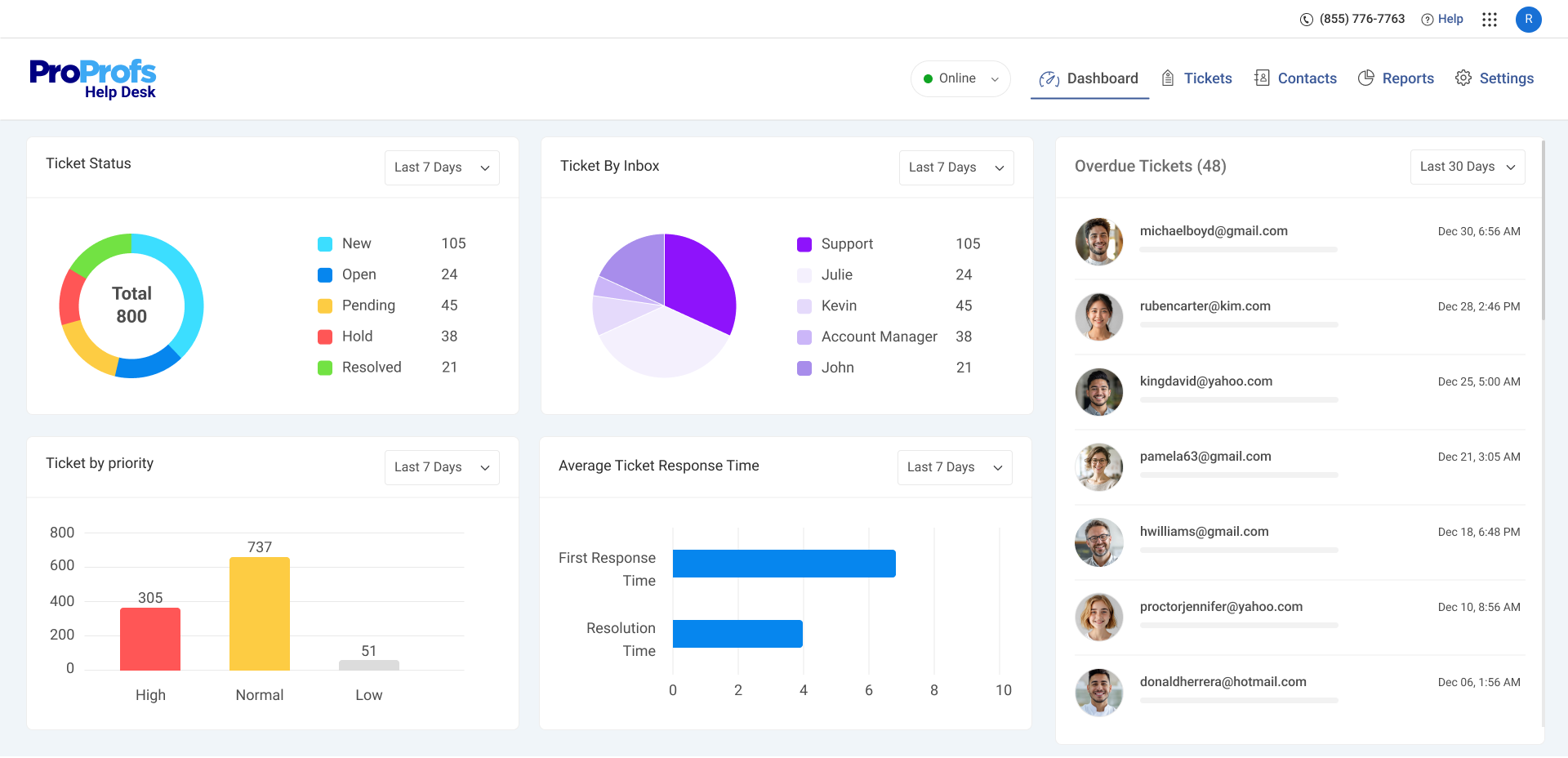  screenshot - ProProfs Help Desk Review: Pros, Cons, Features and Pricing