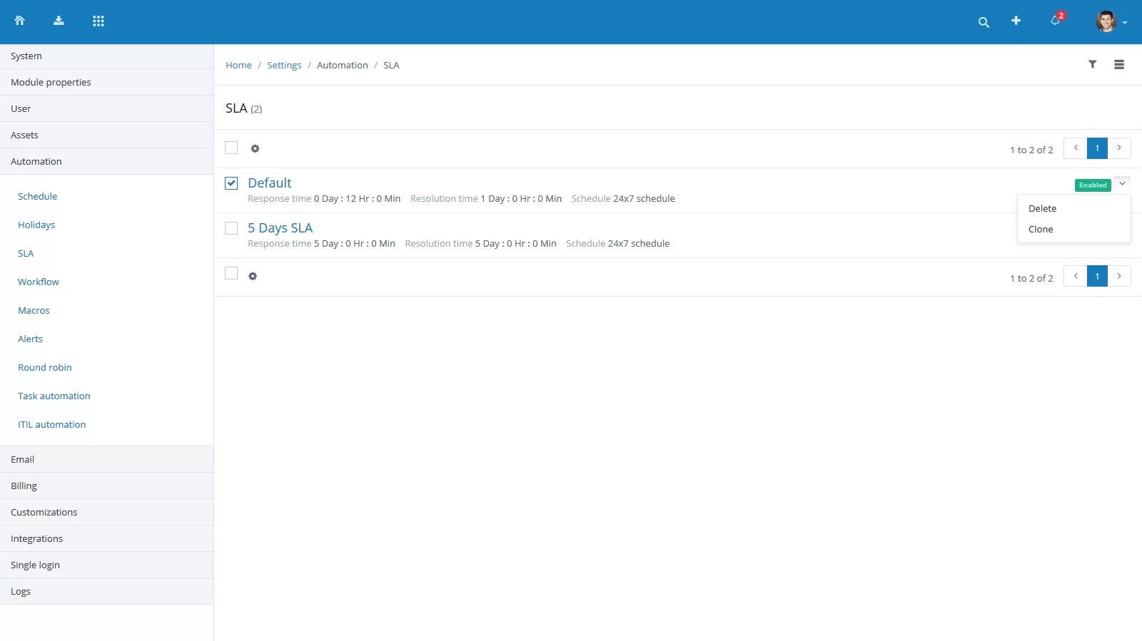  screenshot - Vision Helpdesk-anmeldelse: Fordele, ulemper, funktioner og priser