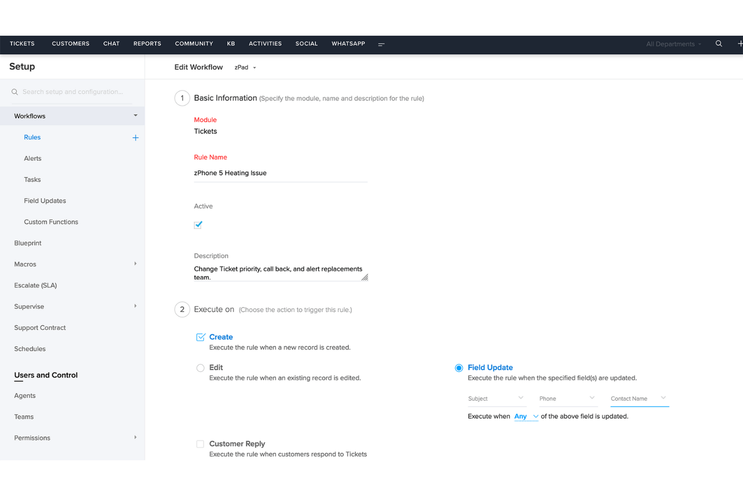  screenshot - Reseña de Zoho Desk: ventajas, desventajas, características y precios