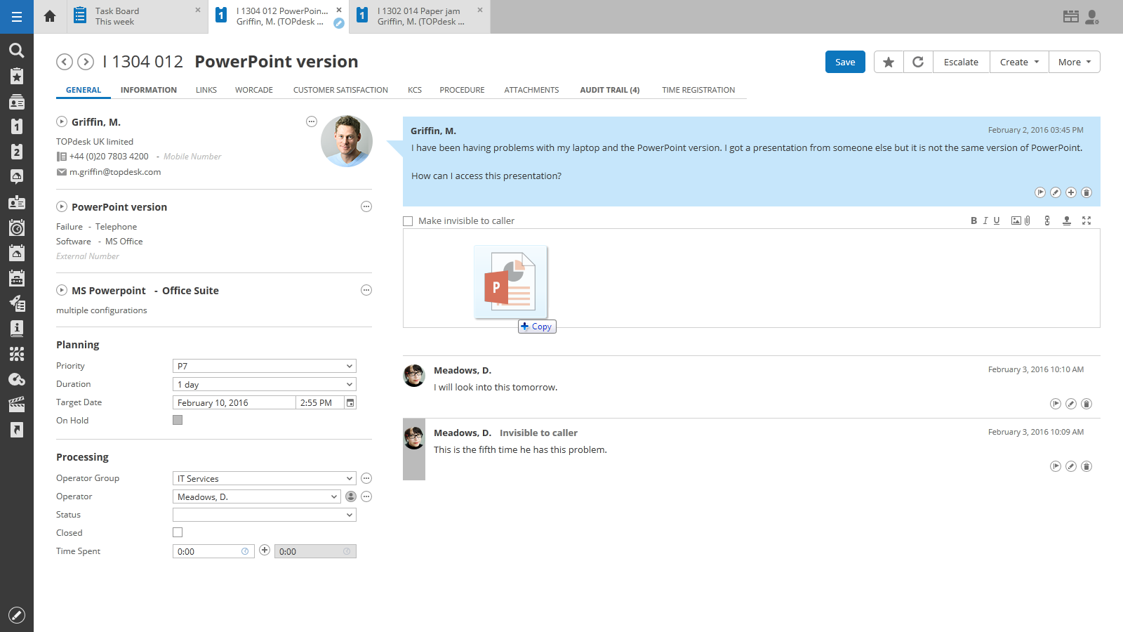  screenshot - TOPdesk-recension: Fördelar, nackdelar, funktioner och prissättning