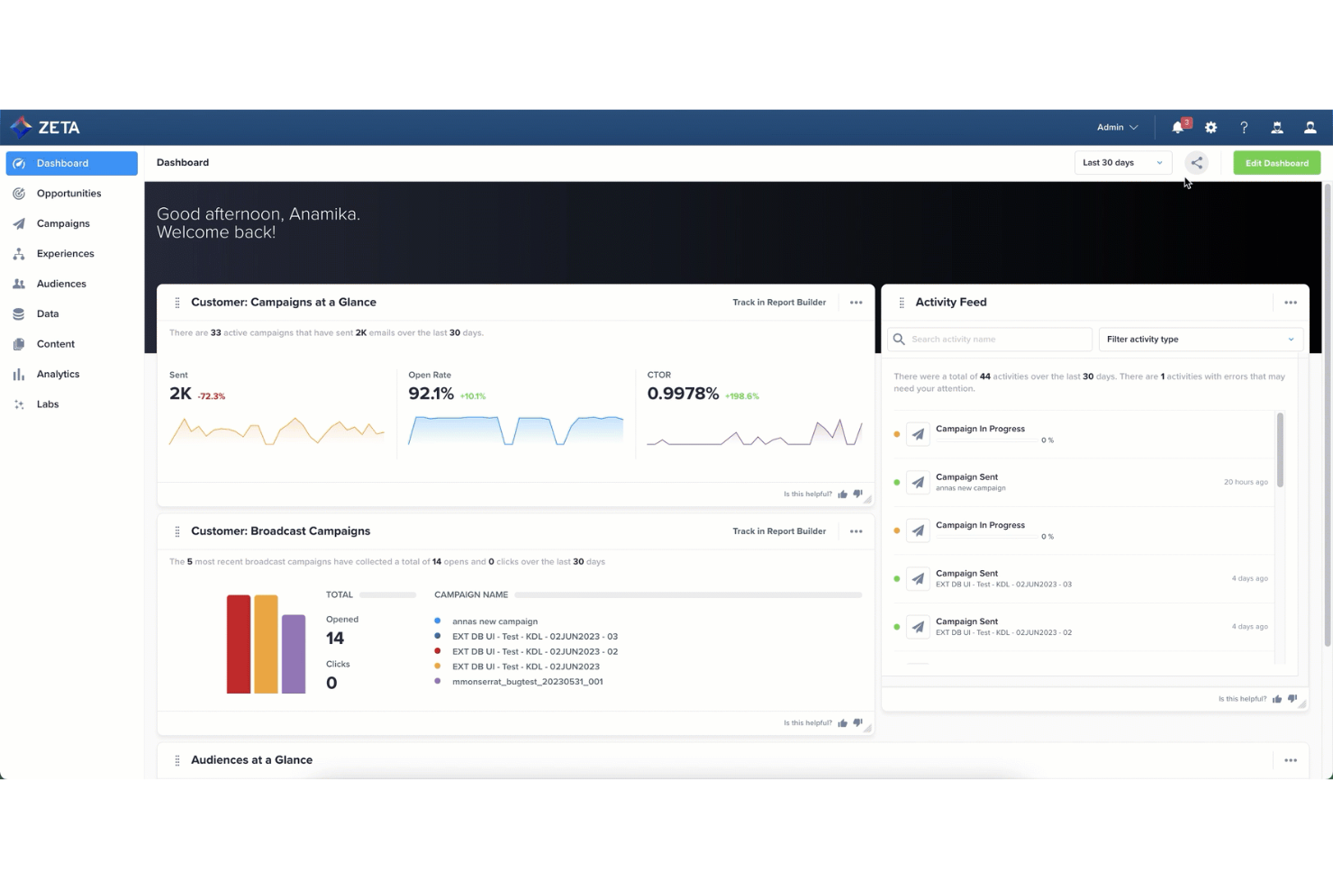  screenshot - Avis sur Zeta Global : avantages, inconvénients, fonctionnalités et tarifs