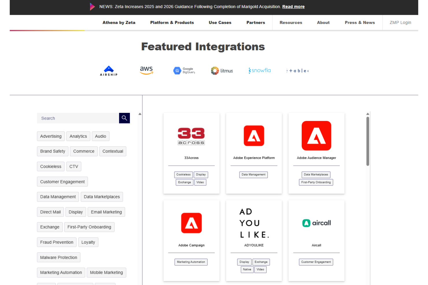  screenshot - Avis sur Zeta Global : avantages, inconvénients, fonctionnalités et tarifs
