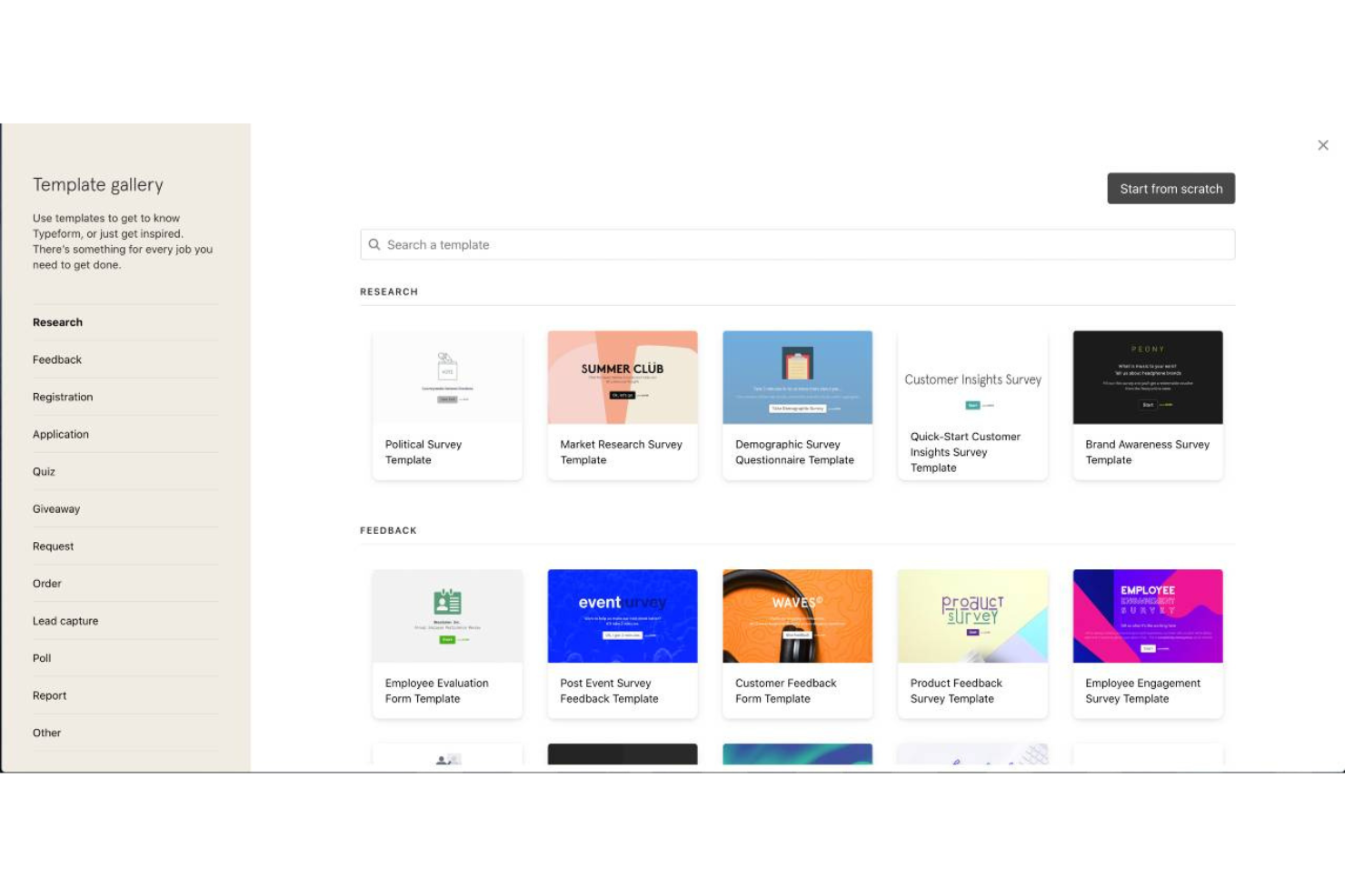  screenshot - Recensione di Typeform: vantaggi, svantaggi, funzionalità e prezzi