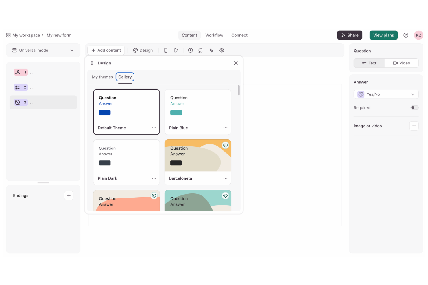  screenshot - Recensione di Typeform: vantaggi, svantaggi, funzionalità e prezzi